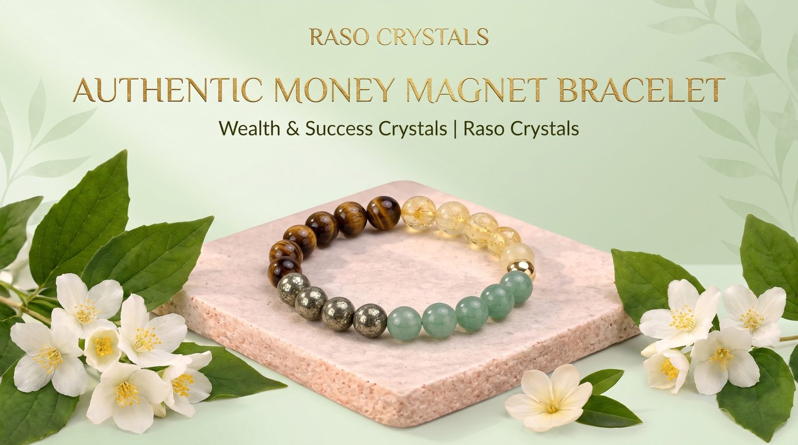 Authentic Money Magnet Bracelet | Wealth & Success Crystals | Raso Crystals - Image 5