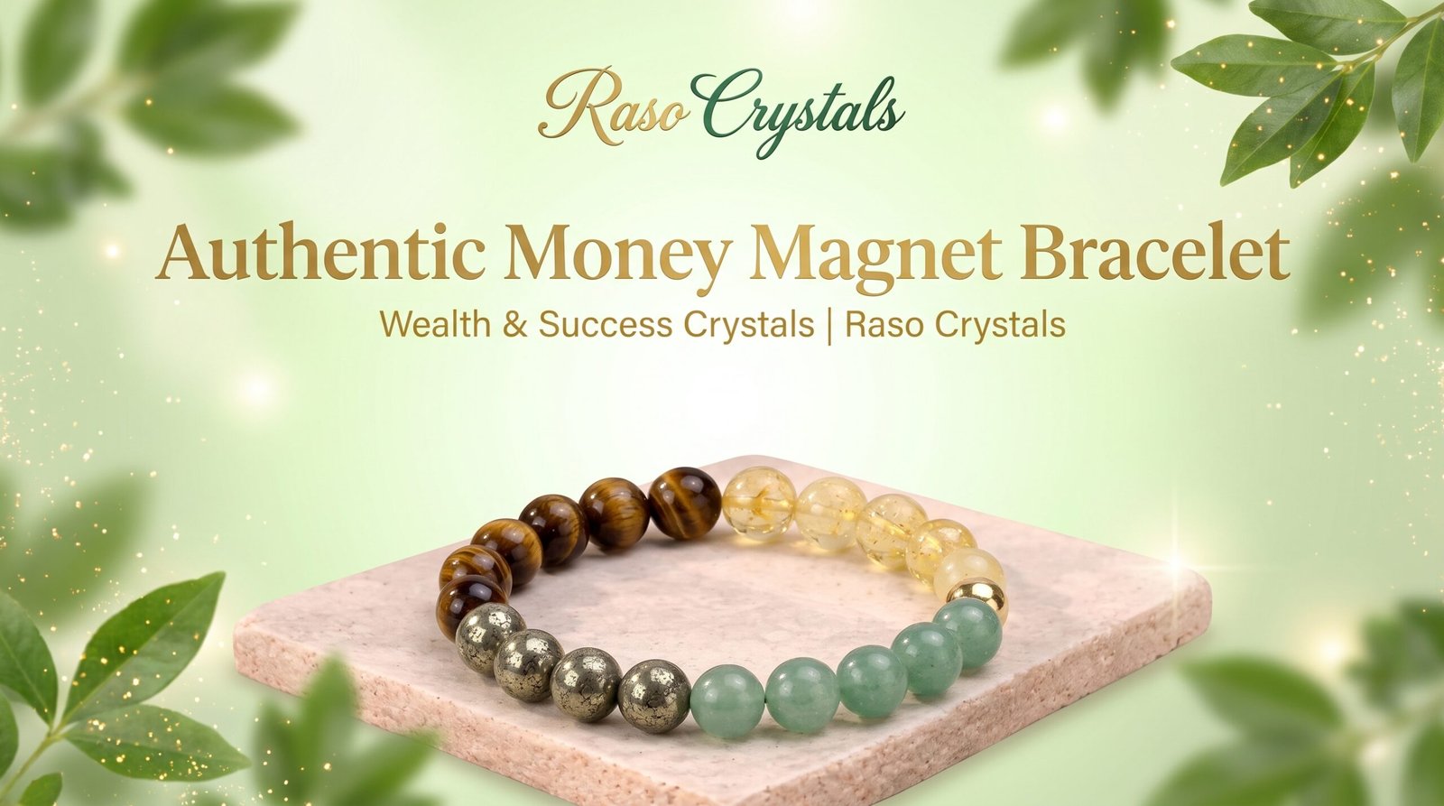 Authentic Money Magnet Bracelet | Wealth & Success Crystals | Raso Crystals - Image 7
